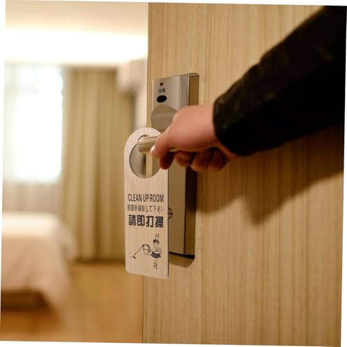 Colgador de puerta de madera de diseño elegante con doble cara de limpieza 7