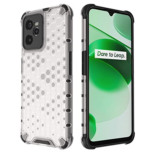 Image of Glasgow Back Case Cover Compatible with Realme C35 (Stylish Design) - Transparent