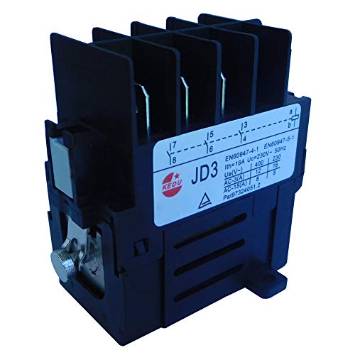 Relés de interruptor electromagnético 4NO 16A KEDU JD3 para contactor con seguridad de 8 pines