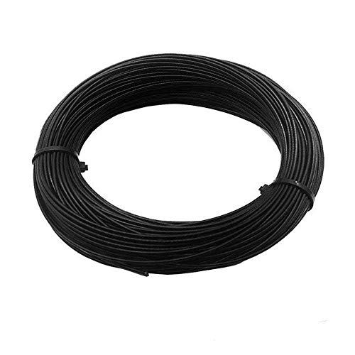 FOLUXING 110Ft Wire Rope Cable, Outdoor Light Guide Wire, 304 Stainless Steel, Vinyl Coated, 7x7 Strand Core, 480 lbs Breaking Strength