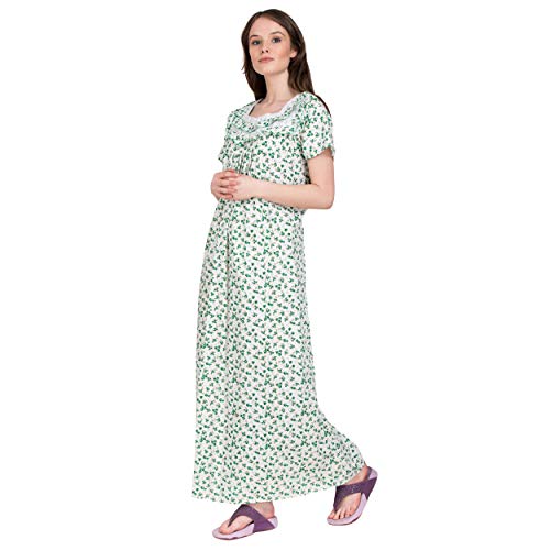 Image of Women's Cotton Nighty Night Gown Multicolore /Cotton Nighty for Pregnant Ladies /Women Night Gowns for Day Wear /Night Wear (Multicolour)(Available Sizes XL & XXL)