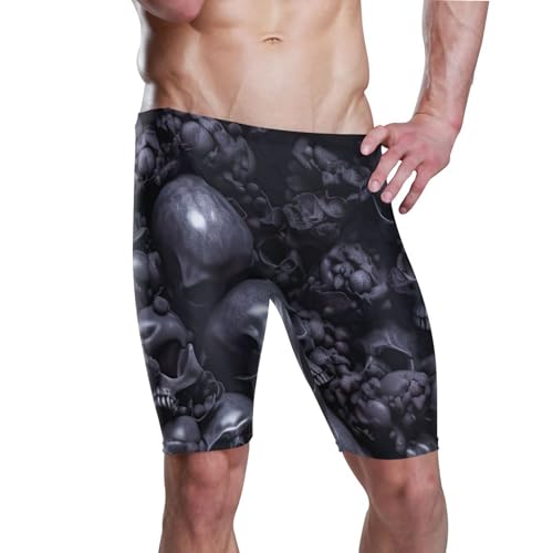 UMIRIKO Sugar Skull Gothic Men's Swim Jammers Racing & Training Swimsuit Fast, Flexible,Comfortable XXXL B0400485, 3X-Large