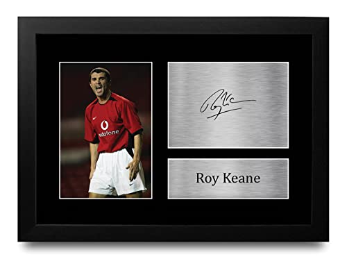Cadre photo Roy Keane dédicacé pour décorer un salon de foot