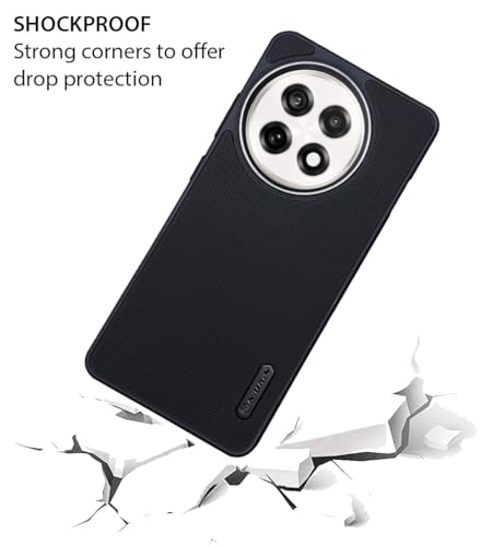 Image of NIUKIN Super Frosted Shield Pro Soft Mobile Back Case for OnePlus 13R | Silicone TPU Shockproof Scratchproof Cover | Black