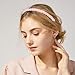 Drnytunk Women's Pearl Floral Padded Wide Bandana Headbands, Vintage Hair Accessories, Pink