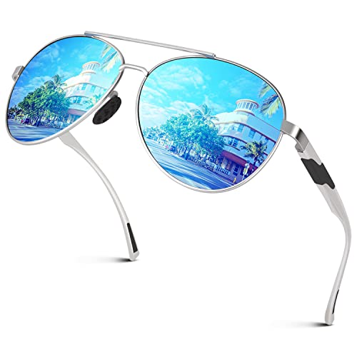 Image of GQUEEN Classic Pilot Polarized Sunglasses Men Women Retro Shades UV400 MOS1