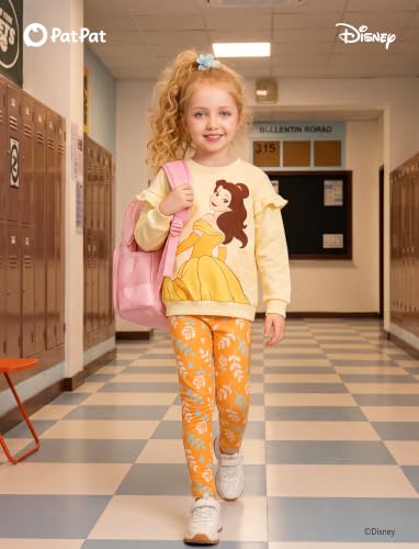 Image of Disney Girls Clothes Long Sleeve Sweatshirt Leggings Outfit 2 Piece Set