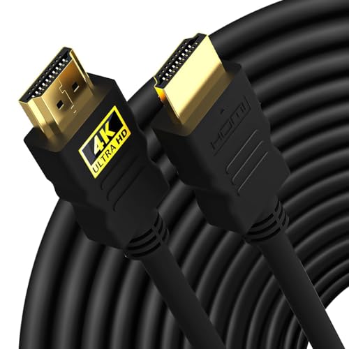 Image of PremiumAV 15M HDMI 2.1 Cable - Ultra High Speed 64Gbps, 4K 120Hz, 1080P 240Hz, ARC /eARC, HDR, 3D, 32 Audio Channels, Gold Plated - Long HDMI Cable for TV, PS5, Xbox, Projector, Laptop