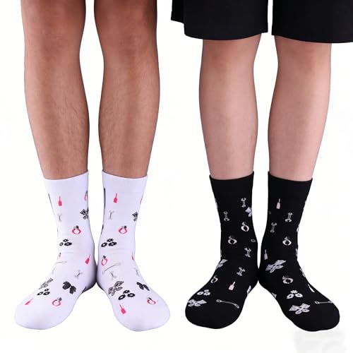 Lot de 2 paires de chaussettes He's Working She's Waiting pour époux - 2