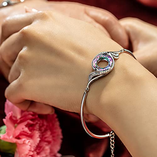 Kate Lynn Mother's Day Gifts for Women Bracelet Crystal Bangle Bracelets for Mum Her Women Sister Wife Girlfriend Birthday Gifts Ladies Personalised Jewellery Box Packaging