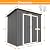 Jaxilyn 4x6 ft Metal Shed Outdoor Storage Shed,Metal Steel Utility Tool Shed Storage House with Double Lockable Doors and Air Vent for Backyard Garden Patio Lawn Gray