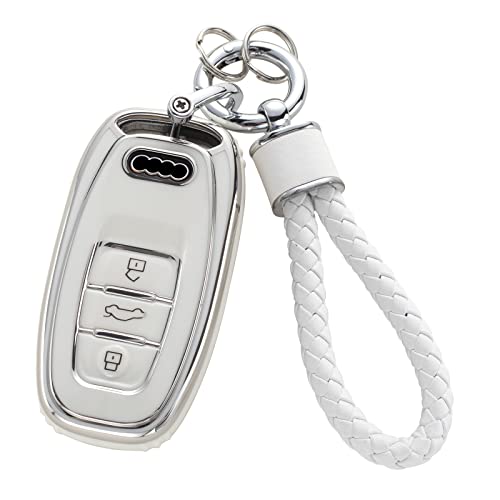 Funda llavero Audi para viajes y rutina diaria con protector TPU suave para llave A5 S5 Q5