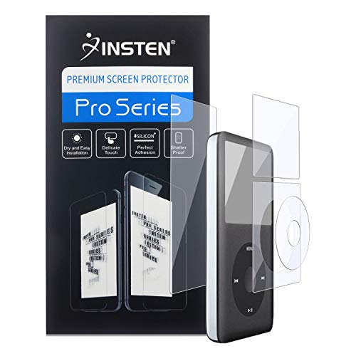 Insten Premium Reusable Screen Protector, Plus Cleaning Cloth and Squeegee Card Compatible with iPod Classic 80GB / Classic 120GB / Classic 160GB, 4-Pieces Kit