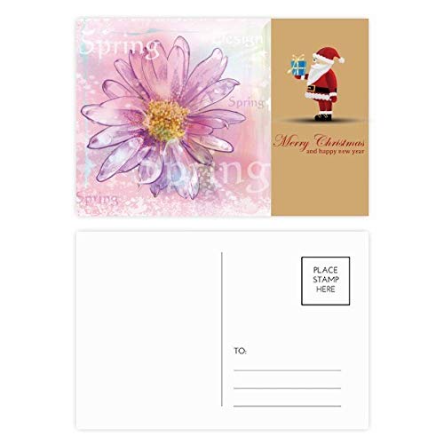Cartes postales chrysanthème rose aquarelle pour correspondance et décoration (lot de 20)