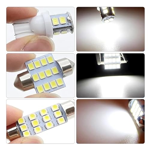 20 Bulbos LED para Auto 12V 6000K Alta Brillo T10 31 mm 42 mm miniatura 4
