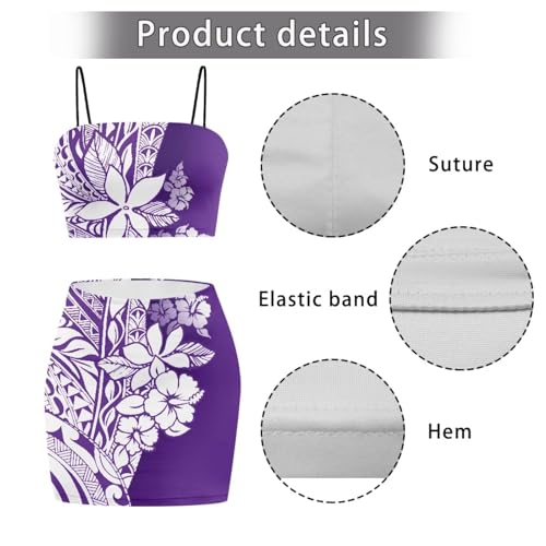 Image of 2025 Sexy Spaghetti Strap Crop Tops and Bodycon Skirt Casual 2 Piece Set S-4XL