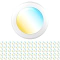 Sunco 80 Pack 5/6 Inch LED Disk Lights, Flush Mount Disc Recessed Ceiling Can Lighting, 1050 LM, Selectable CCT 3000K/4000K/5000K/6000K/6500K, Dimmable, 15W=75W, Damp Rated ETL.