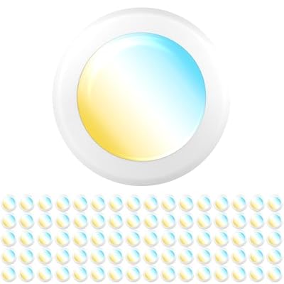Sunco 80 Pack 5/6 Inch LED Disk Lights, Flush Mount Disc Recessed Ceiling Can Lighting, 1050 LM, Selectable CCT 3000K/4000K/5000K/6000K/6500K, Dimmable, 15W=75W, Damp Rated ETL.