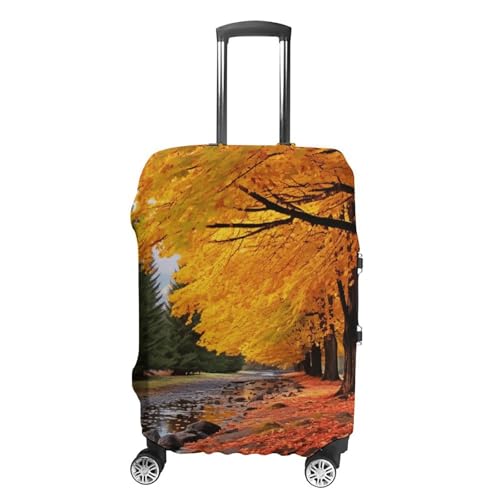 Fall Colors Luggage Cover Travel Suitcase Covers for Luggage Elastic Carry on Luggage Covers for Suitcase Tsa Approved Washable Luggage Sleeve Protector Fits 18-32 Inch XL