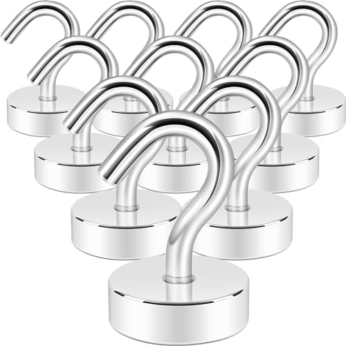 Image of Neosmuk Magnetic Hooks Steel Tube Design for Cruise,32lb+ Silver,10 Pack