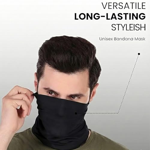 Image of MCAVOY Bandana & Neck Gaiter Scarf for Unisex Odor-Free, Breathable & Super Soft Multifunctional Headwear, Durable Face Mask, Headband, Neck Cover for Dust & Sun Protection, Free Size