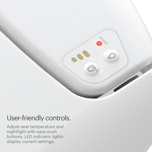 Image of Brondell L60-EW LumaWarm Heated Nightlight Elongated Toilet Seat, White