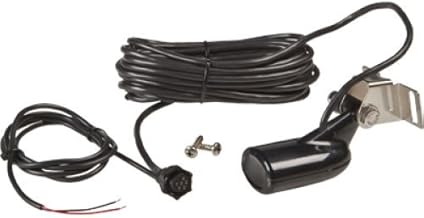 LOWRANCE LOW-000-0106-48 / HST-WSU Depth transducer w/ temp, MFG# 000-0106-48, 200KHz, 20&deg; beam angle, with temperature sensor. Transom mount "Skimmer". Includes 20039; cable with Uni-plug connector.