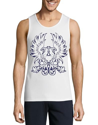 Camiseta sin mangas de algodón blanca para hombre Griffins clásica