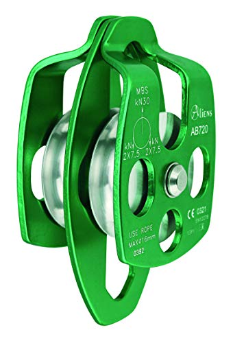 Poulie double large Aliens ancrage multicolore pour équipement vertical - 6