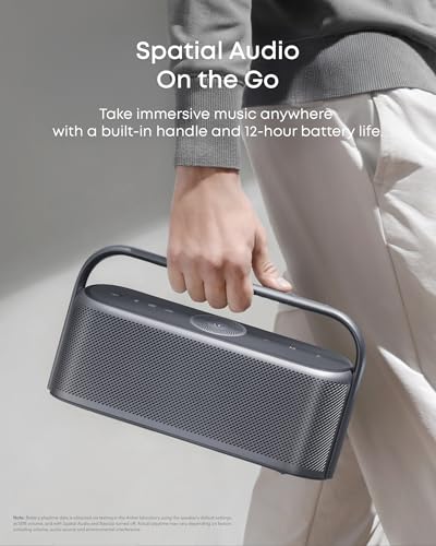 Image of soundcore Motion X600 Portable Bluetooth Speaker, Hi-Res Spatial Audio with Wireless 50W Sound, IPX7 Waterproof, Pro EQ, AUX-in, Portable Speaker for Home, Office, Backyard and Bathroom Use