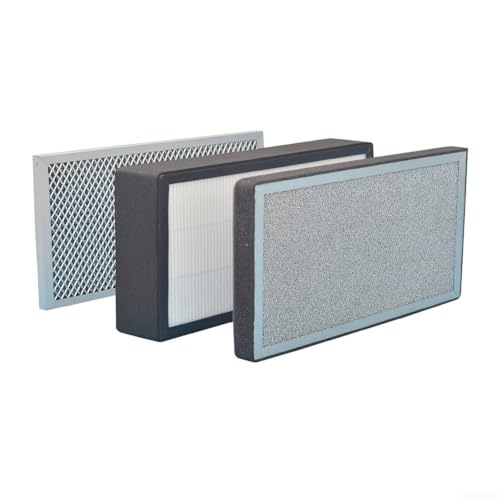 TDCuizent Caja de filtro de purificación de 3 capas para ventiladores en línea HEPA y carbono, sistemas de ventilación, conducto de lámina galvanizada, prefiltro, control de captura de micropartículas