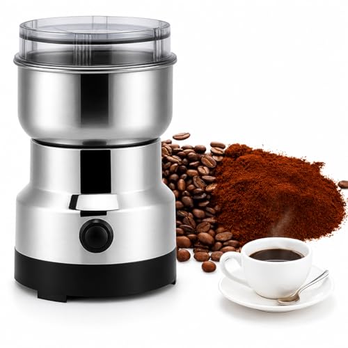 Moedor de Café Elétrico Premium Aço Inoxidável Compacto potente 110V para Café Temperos Grãos e Especiarias