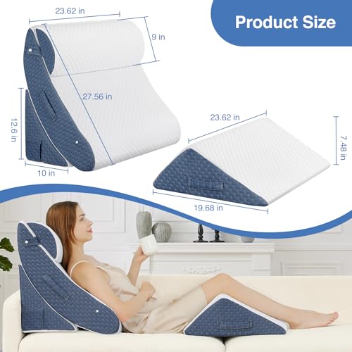 Welzona JF15AH01 4Pcs Orthopedic Bed Wedge Pillow Set For Post Surgery thumb #8