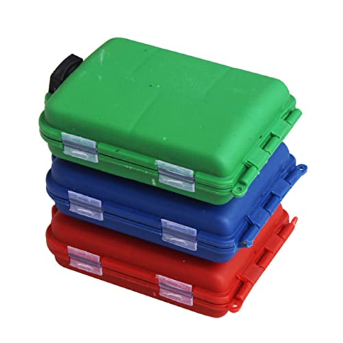 JOINPAYA 2sets Portable Rig Bait Box Fishing Tackle Organizer with Dividers Durable Storage Case for Easy Access to and Accessories Color 3pcs*2