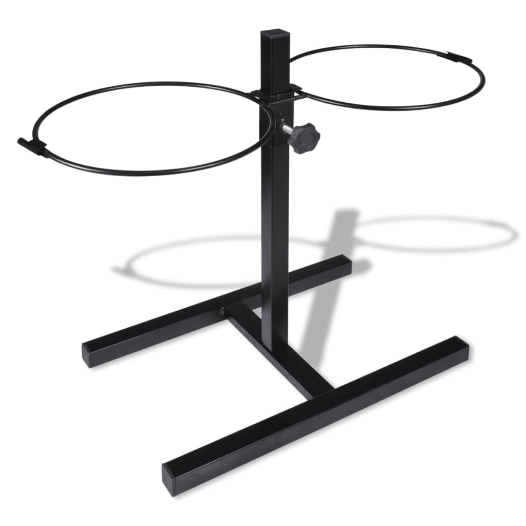 Comedero regulable en altura con 2 cuencos de acero inoxidable de 4,1 L, soporte en H estable de tubo de acero para comedero y dispensador de agua, ideal para vivienda, cocina, viajes y