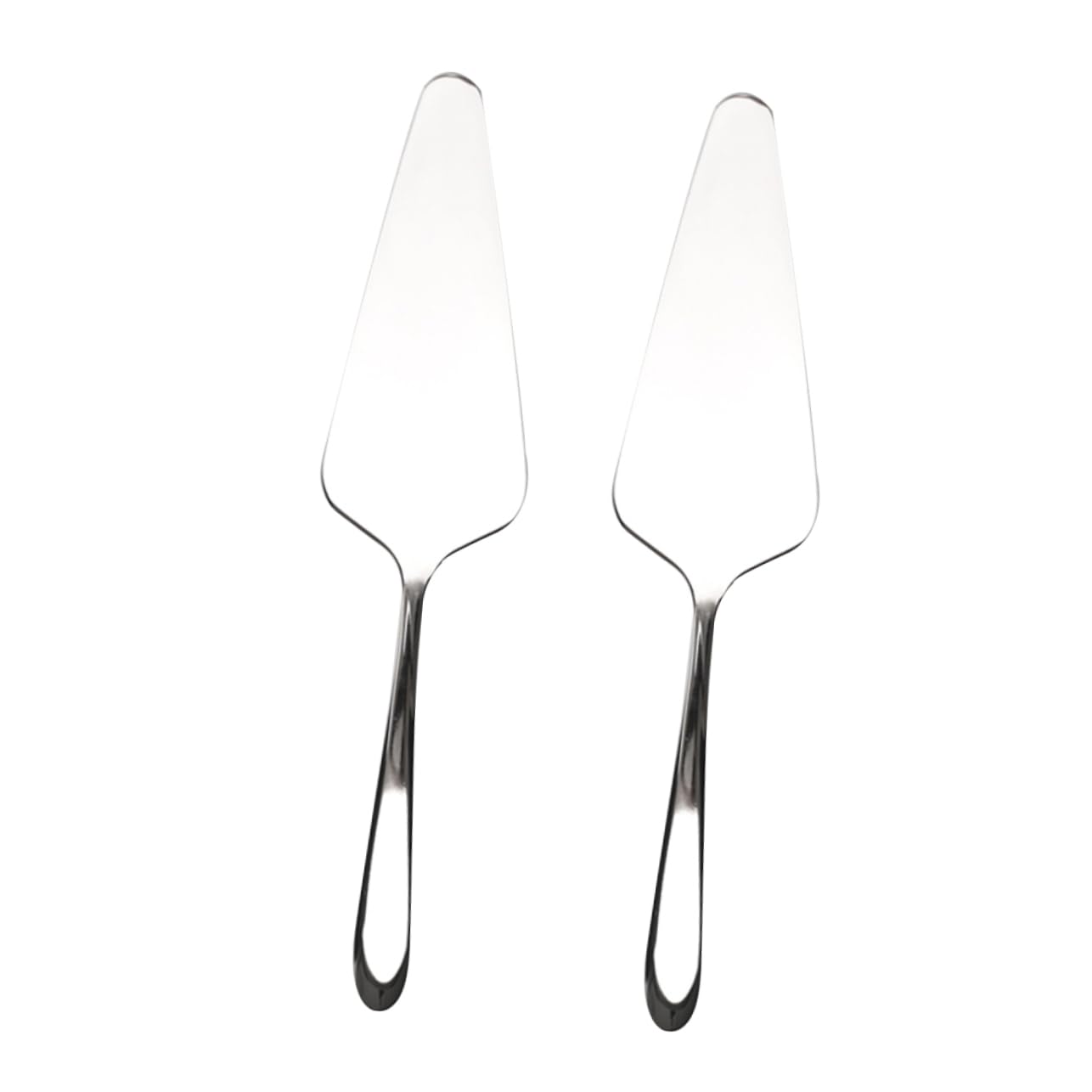 2Pcs Stainless Steel Cake Spatula High Polish Pizza Shovel Resistant Server for Cake and Quiche Dishwasher Safe Baking Gadget for Left Right Handed Use