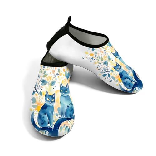 Zapatos de agua para mujer y hombre, diseño de árbol, gato, zapatos de playa, calcetines de natación de secado rápido, Árbol de gato, 36/37 EU