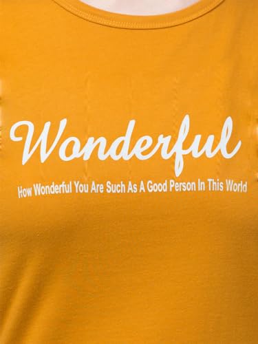 Image of Cotton Regular Fit Printed Half Sleeves T-Shirt for Women (Wonderful)