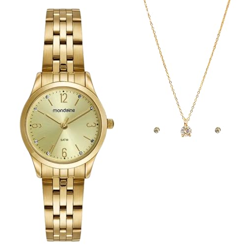 Kit Relógio Mondaine Analógico 32720lpmkde1k1 Dourado