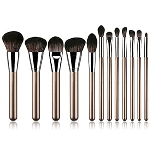 MADALIAN Makeup Brush Set with Single Loose Powder and Large Foundation Brush Beauty Tools