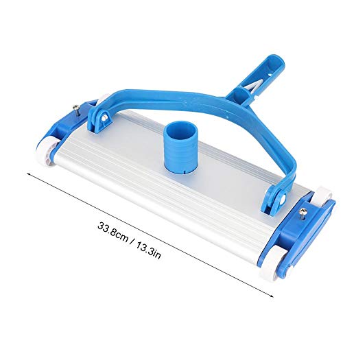 Junluck Cabeça de sucção de sujeira para piscina, escova de aspirador de pó de liga de alumínio, máq