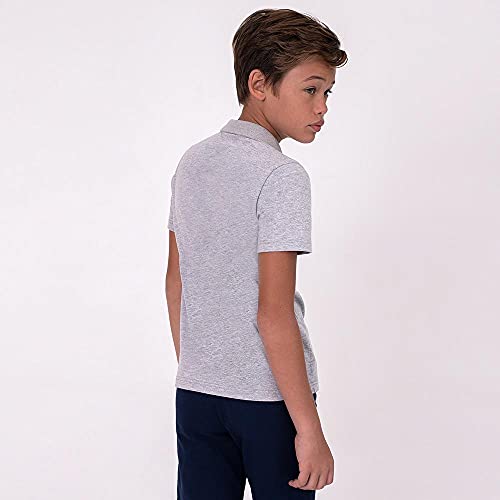 Camisa Polo Menino; basicamente; Mescla Claro 14