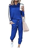 HOTOUCH Tracksuit Sets Womens 2 Piece Sweatsuits Velour Pullover Hoodie & Sweatpants Jogging Suits Outfits