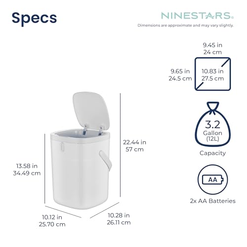 Caneca de Basura Automática Doble 13 Gal + 3 Gal Blanca miniatura 5