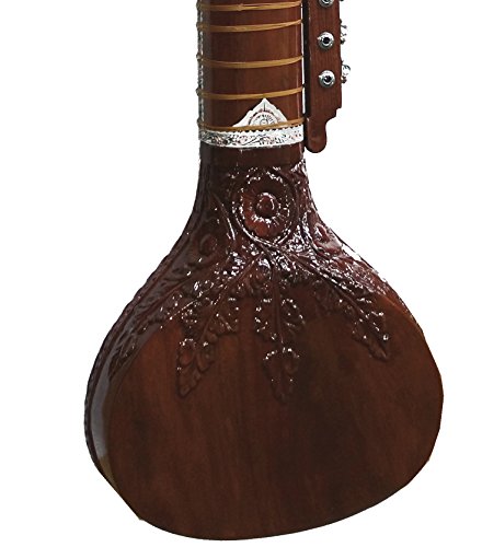 Sitar de fusion acoustique-électrique indien avec col ultra-résistant pour les cordes de résonateur - Les Beatles, Paul McCartney, John Lennon, RIngo Starr, George Harrison Sitar de fusion acoustique-électrique indien avec col ultra-résistant pour les cordes de résonateur – Image 4