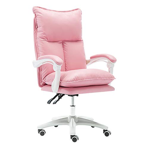 office chair,Cute Girl Pink Gaming Chair Anchor Live Chair Boss Office Computer Chair, With Footrest Nylon Foot