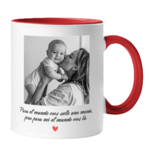 latostadora Taza Personalizada Mamá Con Foto o Texto - Tazas Personalizadas Dia de la Madre - Tazas de Colores para Personalizar - Regalos Personalizados Madre Taza Personalizable - Personalised Mug