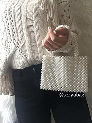 Image of The Top Knott Crystal Pearl Beaded Bag for Ladies, Luxury Formal Purses for Girls, Mini Fashion Handbag for Women, Evening Gifting Bag