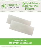 2 Hoover WindTunnel Final Filter Fits Hoover WindTunnel, Hoover Tempo Widepath and Fold Away Vacuum Cleaners; Compare to Hoover Final Filter 38766-008, 38766008; Engineered & Manufactured By Crucial Vacuum