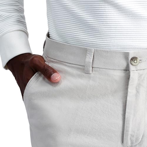 Kenneth Cole REACTION Men's Slim Fit Casual Linen Chino Pant, String4